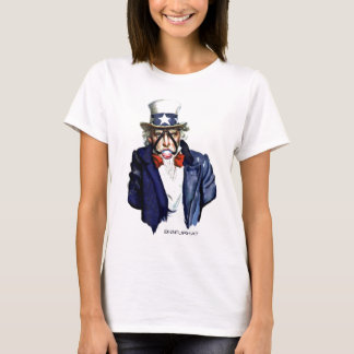 Camiseta tio Sam com a bola da mordaça de obama
