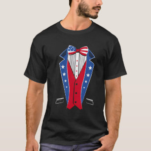 Camiseta Tio Sam Costume Hat American Usa Flag Quarto 4º
