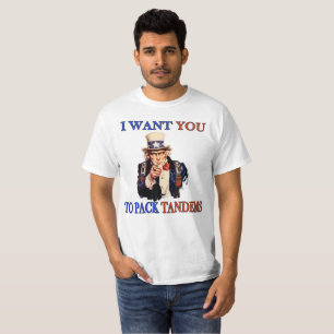 Camiseta Tio Sam de Skydiving "eu quero-o embalar tandems "