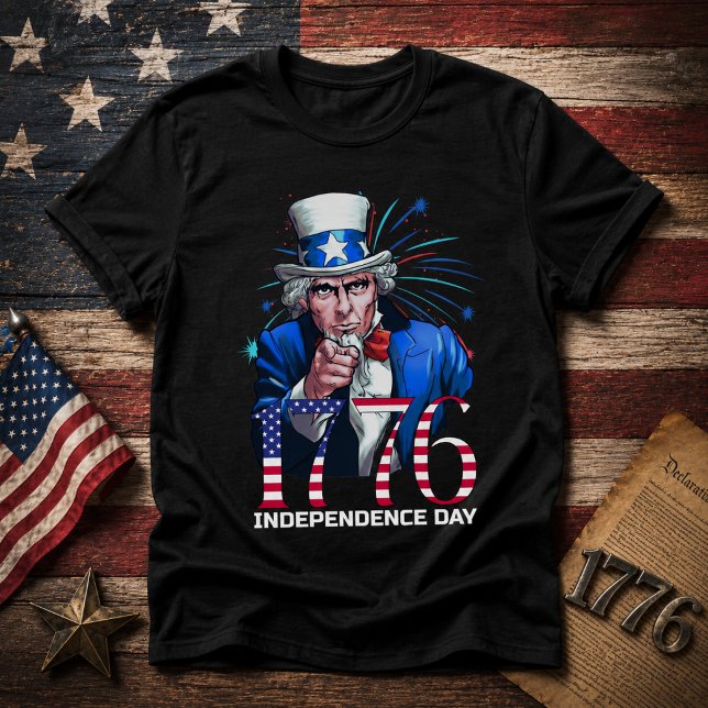 Camiseta Tio Sam Dia da Independência 1776 (Criador carregado)