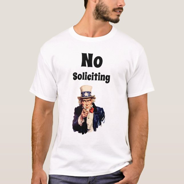 Camiseta Tio Sam Diz Sem Solicitação (Frente)