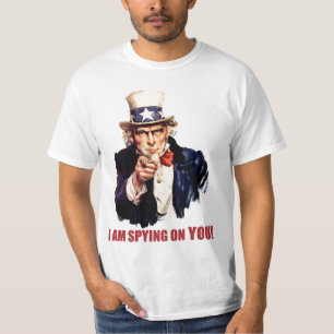 Camiseta Tio Sam: Eu estou espiando em você!