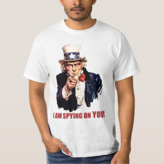 Camiseta Tio Sam: Eu estou espiando em você!