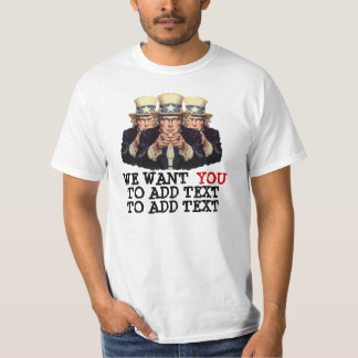 Camiseta Tio Sam eu quero-o adicionar o modelo do texto
