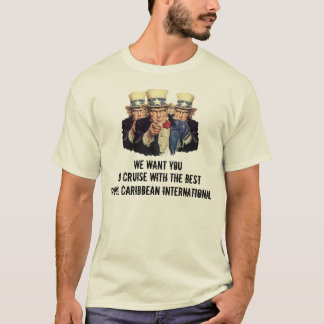 Camiseta Tio Sam eu quero-o cruzar caribe real