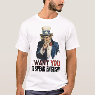 Camiseta Tio Sam - EU QUERO-O FALAR o INGLÊS!
