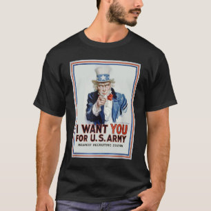 Camiseta Tio Sam, Eu Quero Você Para O Poster vintage Do Ex