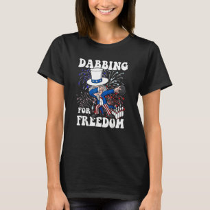 Camiseta Tio Sam fazendo Dabbing no boliche no Dia da Indep