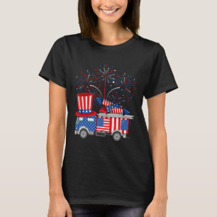 Camiseta Tio Sam Firecaminhão E Fireworks Engraçado, Usa Ba