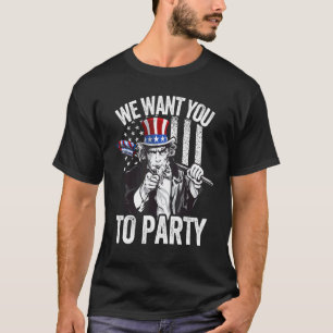 Camiseta Tio Sam Fireworks 4 de julho Homens Americanos F