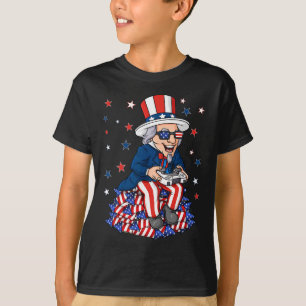 Camiseta Tio Sam Game Controller 4 De Julho Boys Te