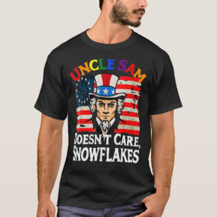 Camiseta TIO SAM NÃO SE IMPORTA COM SNOWFLAKES ENGRAÇADO am