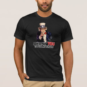 Camiseta Tio Sam QUER VOCÊ PUXAR MEU DEDO