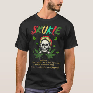 Camiseta Tio Skunkle Fumante de Erva Divertido Vintage Retr