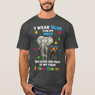Camiseta Tio Tia Autismo Sensibilização s, Elefante Autista