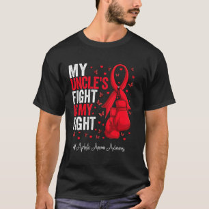 Camiseta Tio Tio Aplástico da Faixa Vermelha Anemia Sensibi