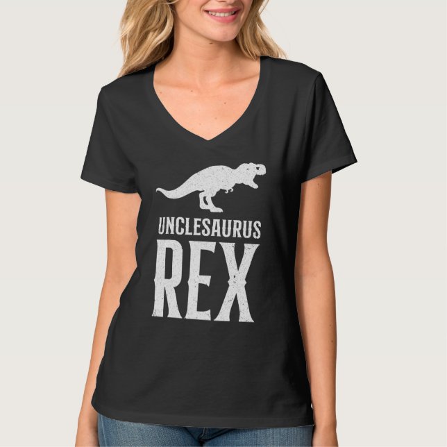 Camiseta Tio Unclesauro Engraçado T Rex Dinossauro Legal Ti (Frente)