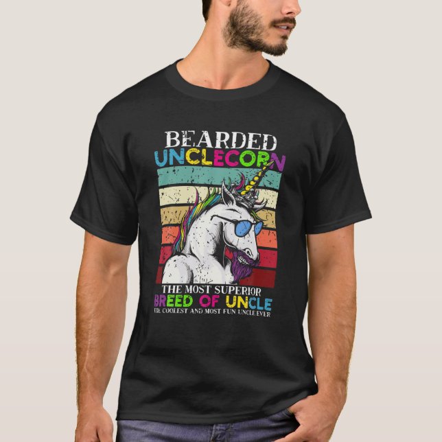 Camiseta Tio Unicorn Homens Inclecorados, Engraçado (Frente)