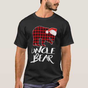 Camiseta Tio Urso Búfalo Xadrez Vermelho Papai Noel Natal P