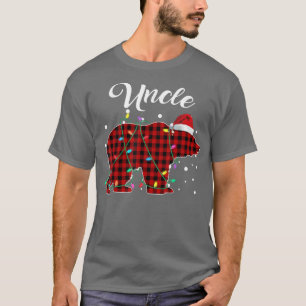 Camiseta Tio Urso Vermelho Correspondendo Buffalo Pajama