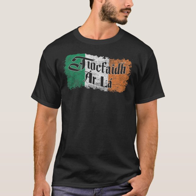 Camiseta Tiocfaidh Ar La - Vintage Irlanda Flag Shir (Frente)