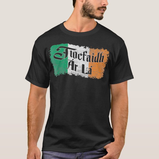 Camiseta Tiocfaidh Ar    LaVintage Irlanda Flag (Frente)