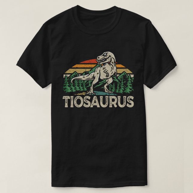 Camiseta Tiossauro Dinossauro Tio Saurus Dia de os pais T-S (Frente do Design)