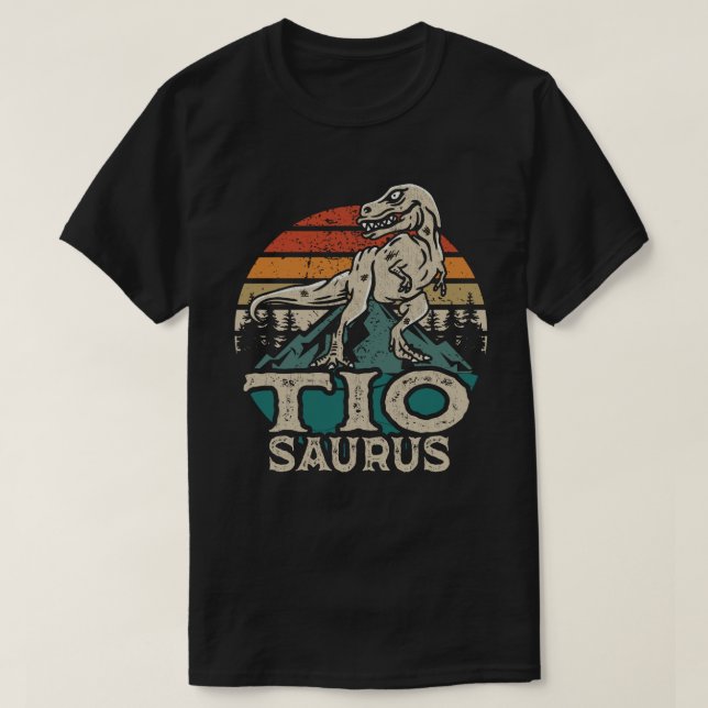 Camiseta Tiossauro Dinossauro Tio Saurus Dia de os pais T-S (Frente do Design)