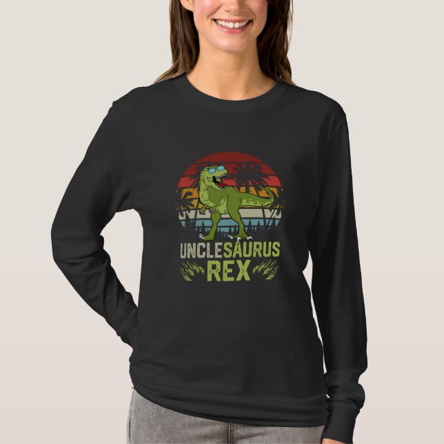 Camiseta TioTiranossauro Rex | Design Legal de Dinossauro R (Frente)
