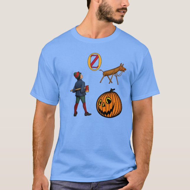 Camiseta Tip, Jack Pumpkinhead e o Sawhorse de Oz (Frente)