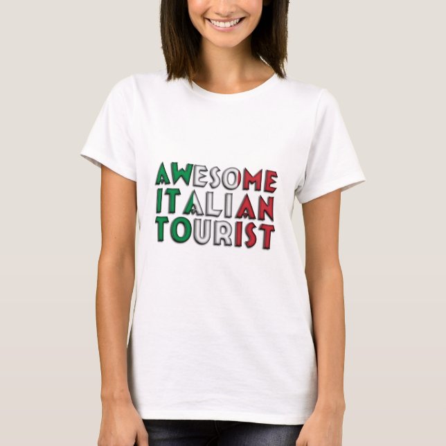 Camiseta Típica da bandeira turística italiana curiosa (Frente)