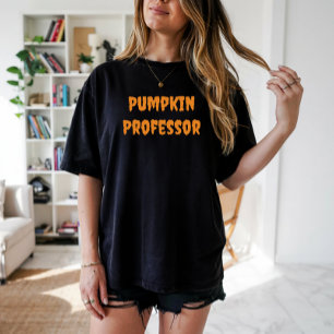 Camiseta Típica de professor de laranja Pumpkin