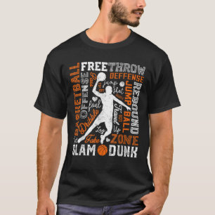 Camiseta Típica de Slam Dunk do Jogador de Basquete Art Vi