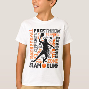 Camiseta Típica de Slam Dunk do Sketplayer do Word Art Vint