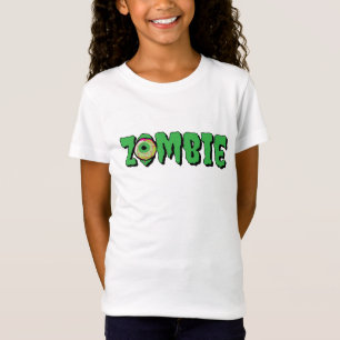 Camiseta Típica do Zombie Zalloween, um Zombie assustador e