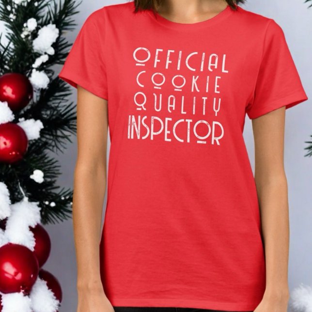 Camiseta Típica engraçada de Natal monograma branco vermelh (Criador carregado)