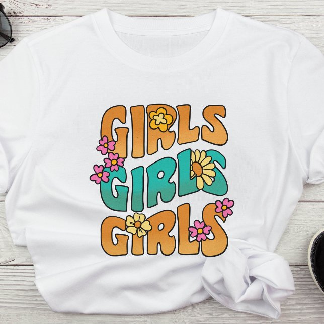 Camiseta Típica "Girls" Básica de 70 anos (Criador carregado)