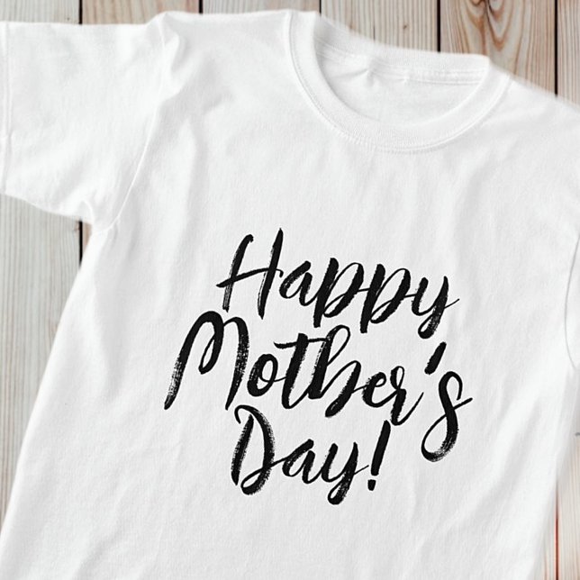Camiseta Típica Moderna Simples de Dia de as mães Feliz (Criador carregado)