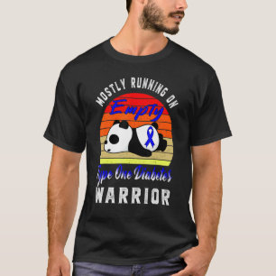Camiseta Tipo 1 Diabetes Guerreiro Azul Fita Panda T1d Diab