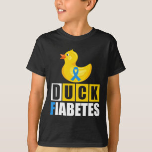 Camiseta Tipo 1 Diabetes Pato Fiabetes T1d Consciência
