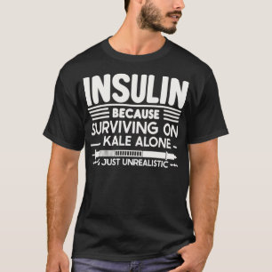 Camiseta Tipo 1 Diabetes Reconhecimento de diabetes Humor d