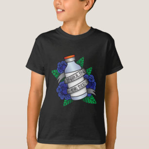Camiseta Tipo 1 Diabetes T1D Sensibilização Insulina Ou Mul