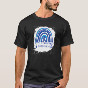 Camiseta Tipo 1 Sensibilização para a Diabetes Branqueada R