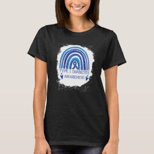 Camiseta Tipo 1 Sensibilização para a Diabetes Branqueada R