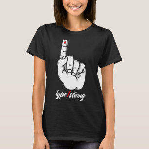 Camiseta Tipo 1 Uma Faixa Azul Diabética Pancreias Diabetes