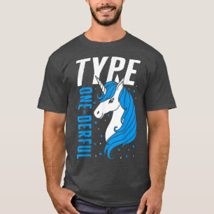 Camiseta Tipo 1 - Unicorn T1D Girls Diabetes Awarene