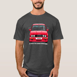 Camiseta Tipo branco do aniversário de BMW E30 M3 30o (Evo