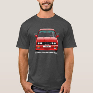 Camiseta Tipo branco (vermelho) do aniversário de BMW E30