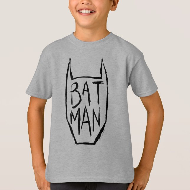 Camiseta Tipo de Batman na Cabeça (Frente)