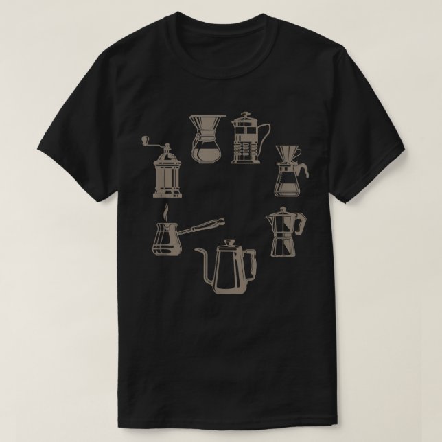 Camiseta Tipo De Cafeeiros Para Homens Café Barista (Frente do Design)